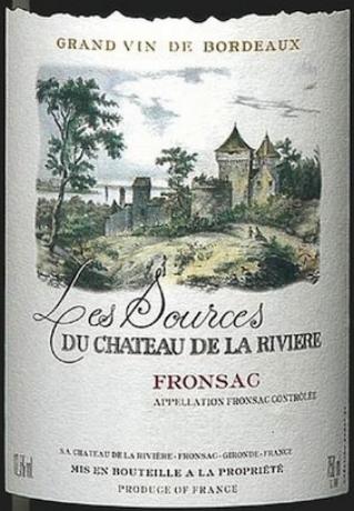 Les Sources Du Chât. De La Rivière - Second Vin