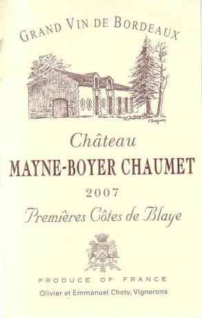 Château Mayne Boyer Chaumet